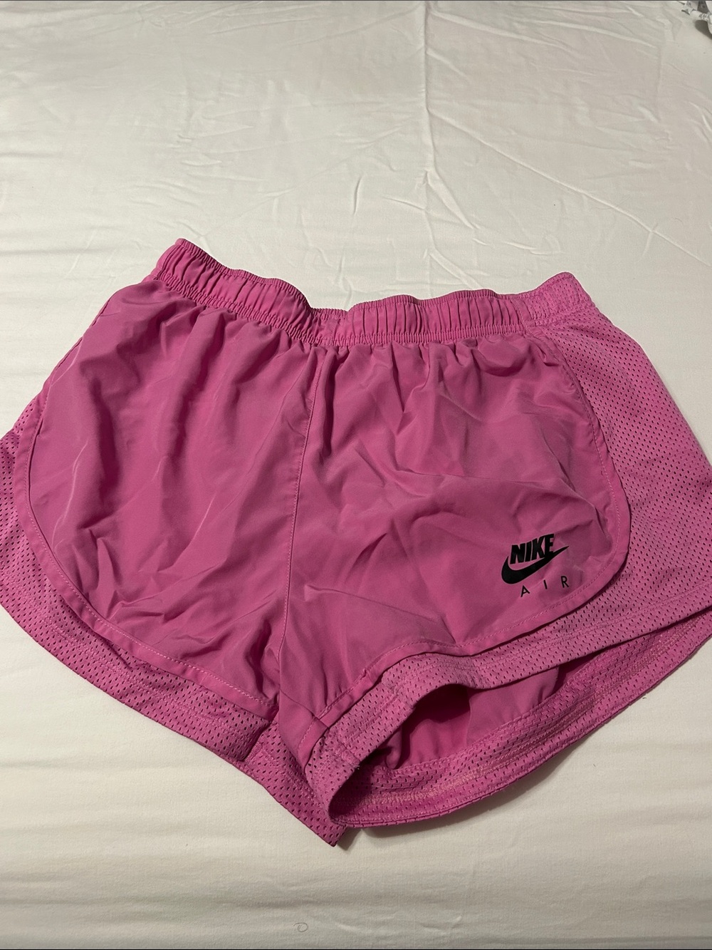 Nike Women’s Pink Athletic Running Shorts with Black Logo